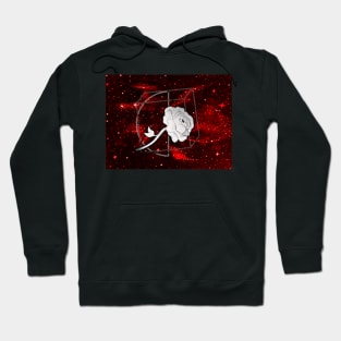 Geometric Galactic Rose (Red and Black) Hoodie